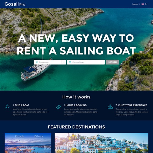 Online sailing boat booking agency 