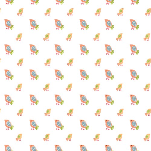 Seamless pattern with birds