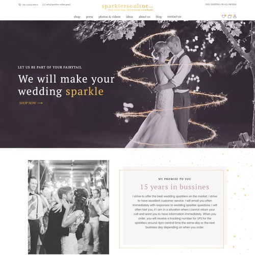 Website for Wedding Sparklers