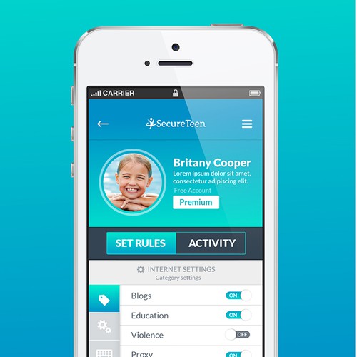 Secure Teen App Design
