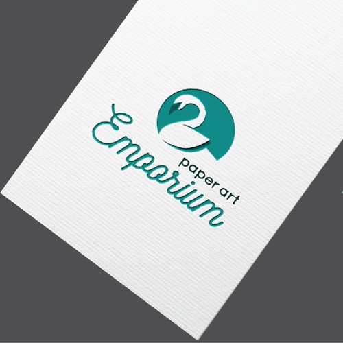 Logo in Origami style for paper store