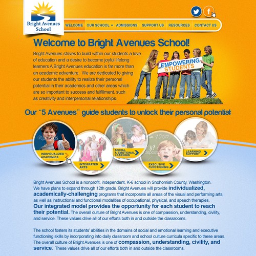 FUN & Exciting CUTTING EDGE school needs equally SPECTACULAR website