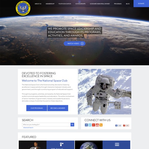 Website Design for the National Space Club