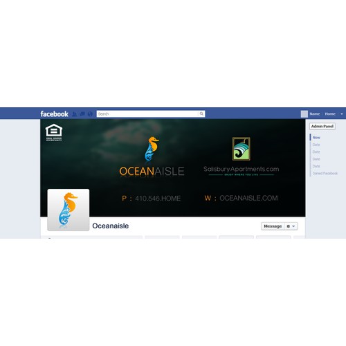 Fresh, edgy Facebook Landing page for Ocean Aisle- your creativity is wanted!