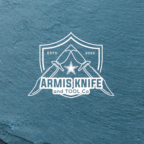 Vintage logo concept for ARMIS KNIFE