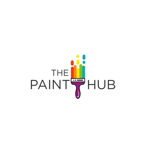 Paint brush Logo Design Colorful
