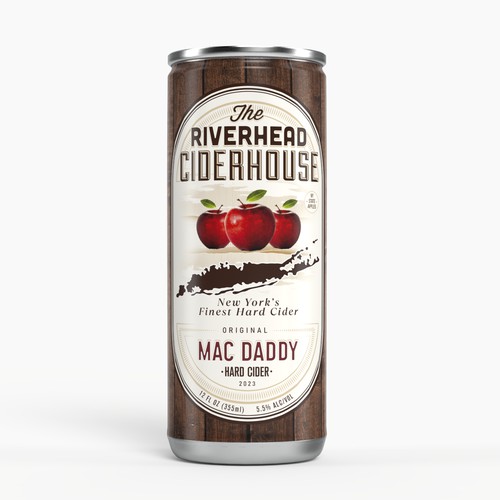 Design a rustic feeling slim can for hard apple cider