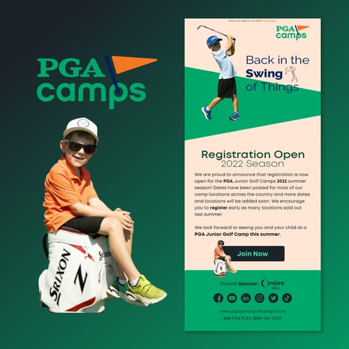 Email Template for Golf