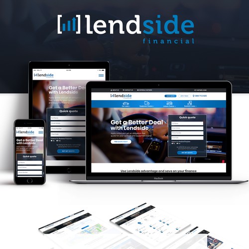 Lendside Financial! Design concept for finance website