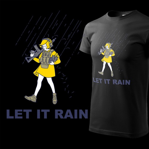 let it rain tshirt design