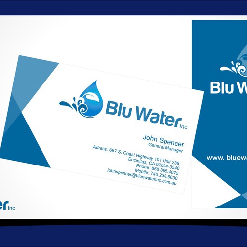 Blu Water Inc looking for corporate new logo and business cards.