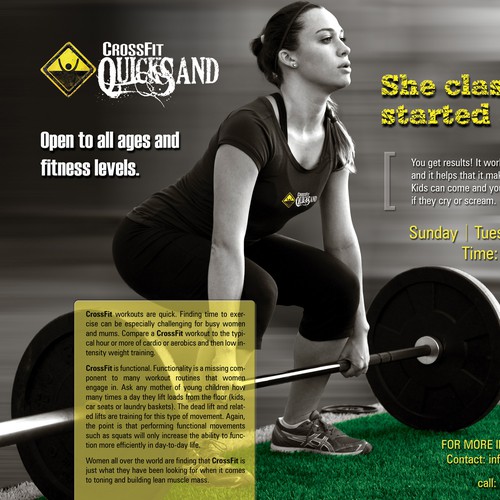 Create a flyer for a female fitness program
