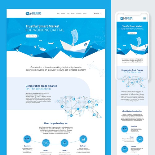 Ledger Funding landing page