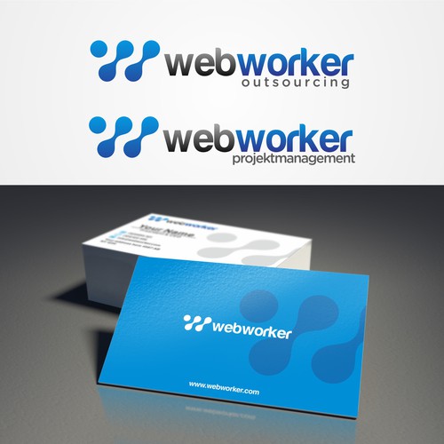 Seriöses & professionelles Logo mit Visitenkarte für Internetdienstleister