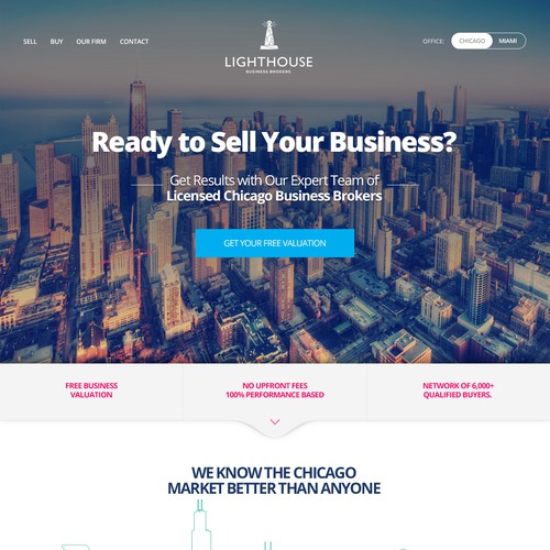 Homepage Website for a Broker Company