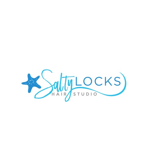 Logo concept for Salty Locks