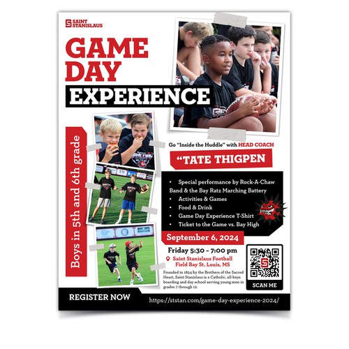 Flyer for Game Day Experience!