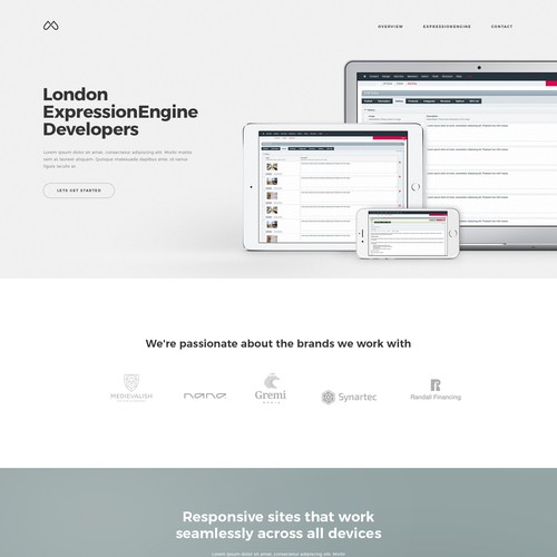 Modern design for a web agency