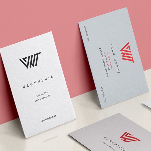 Minimal logo and business card for an advertising company