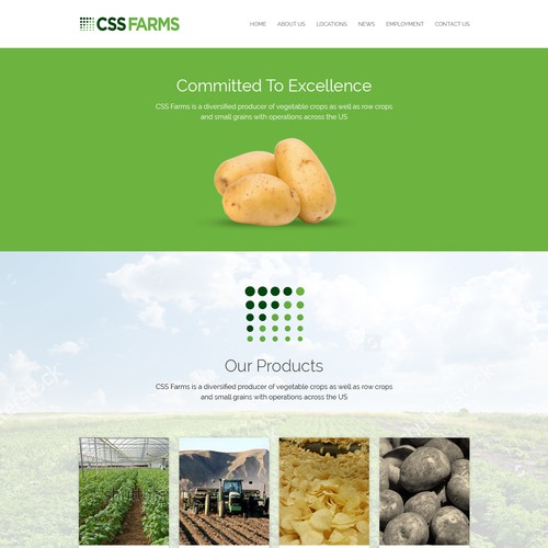 Website Design For Potato Farm