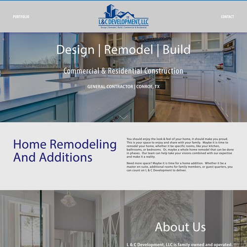 L&C Development - A Construction and Remodeling Website Design