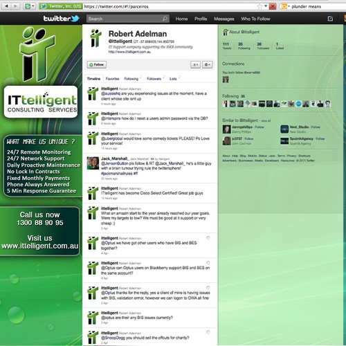 ITtelligent Consulting Services needs a new twitter background