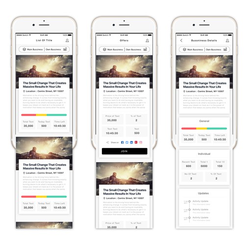 Bussiness and consulting app design