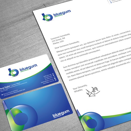 Help Bluegum Asset Advisory with a new stationery