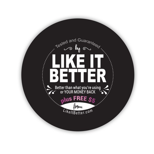 Top sticker for hair products