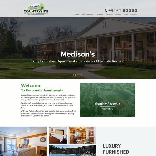 Countryside webpage design concepts