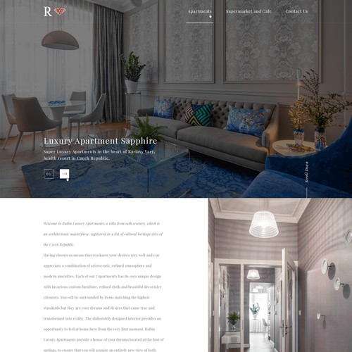 Web design for luxury apartments