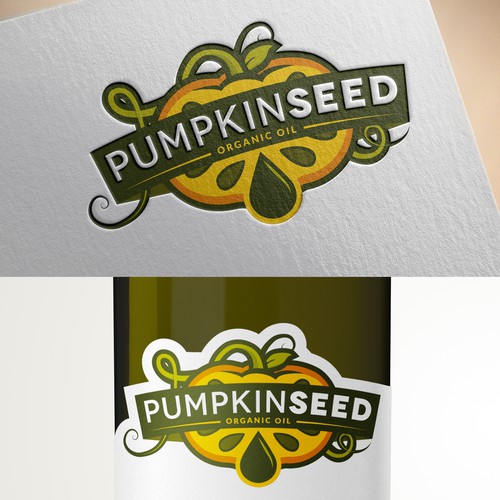Logo for organic farmer that makes pumpkinseed oil