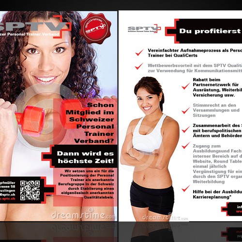 Flyer for the Swiss Personal Trainer Association