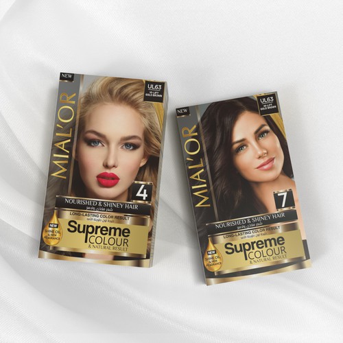 Mial'or Supreme Colour Packaging design
