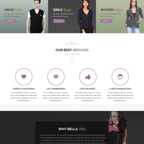 Bella Dea Website Design