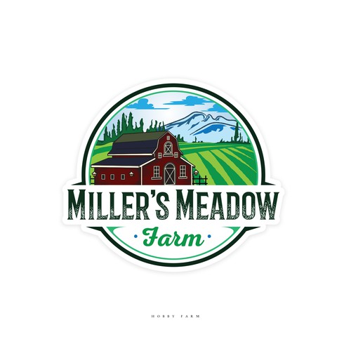 Emblem logo design for a Hobby Farm.