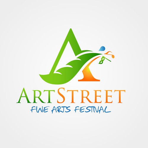 Strong creative arts logo concept 