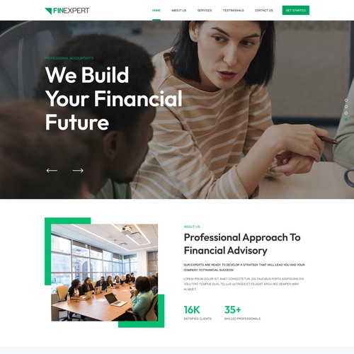 Financial Advisory Company Website