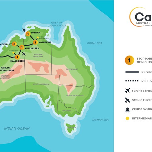 Map Australia Tour