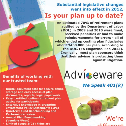 postcard or flyer for Adviceware