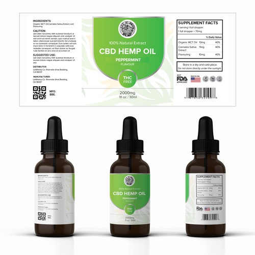 Label Design for CBD Hemp Oil