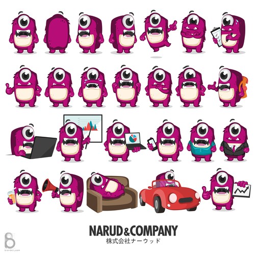 Mascot/Character Design Poses and Emotions