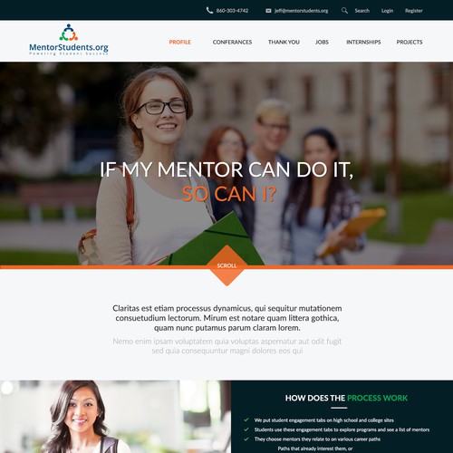 Mentor Students Home Page Design