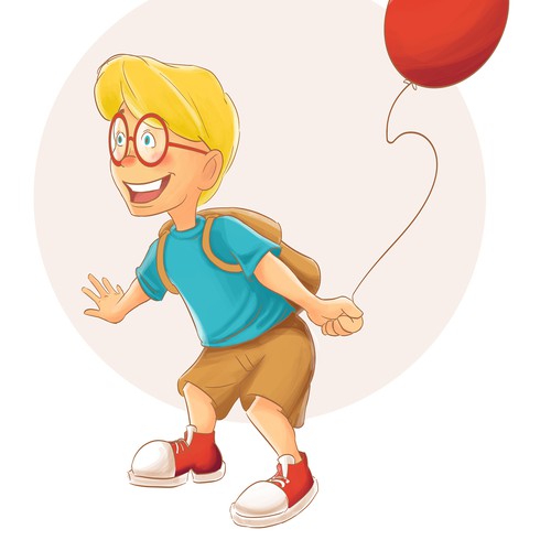 Kid and his baloon