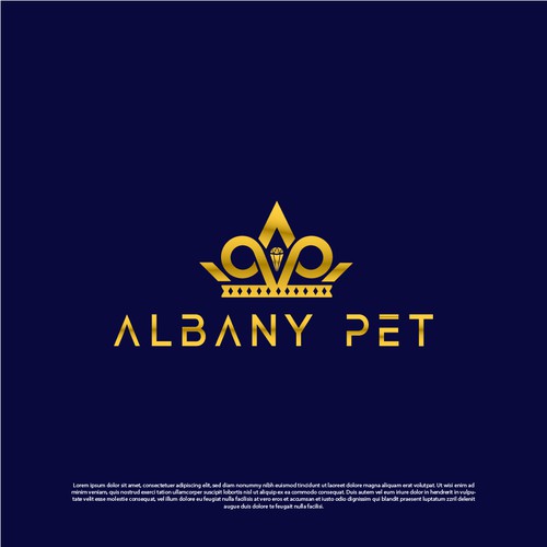 logo design for albany pet with luxurious style