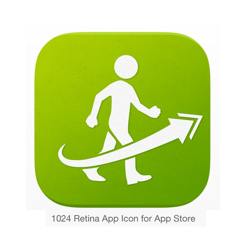 Create an iOS app icon for Just Walking.
