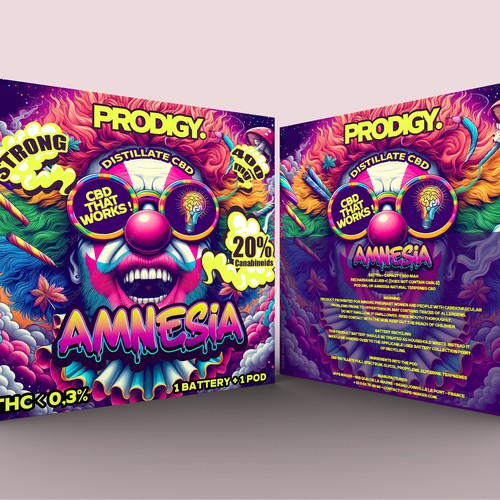 Distillate CBD AMNESIA – Box Packaging Design