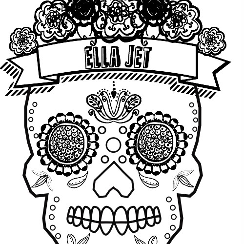 Create a t-shirt design for singer-songwriter ELLA JET.