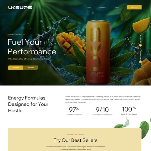 Website for Energy Drinks