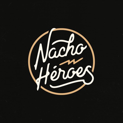 Hand lettering Logo For Nacho Heroes